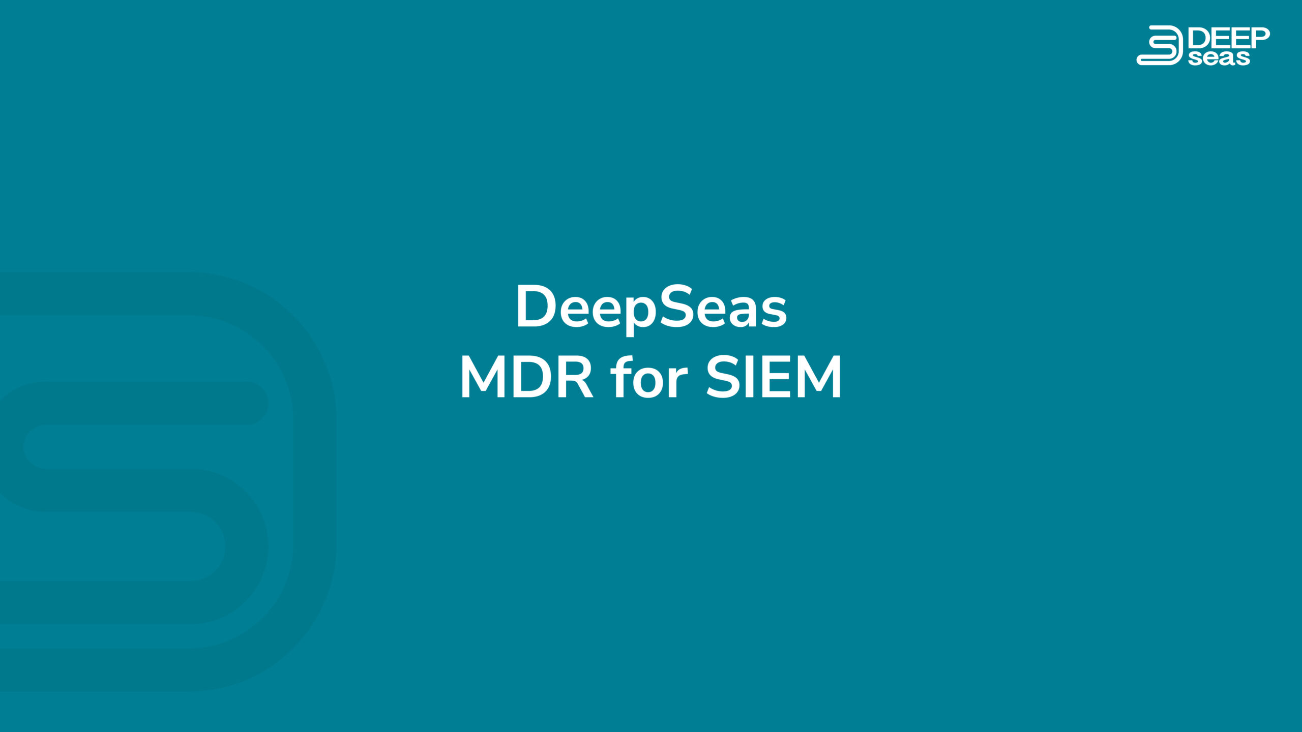 DeepSeas MDR for SIEM